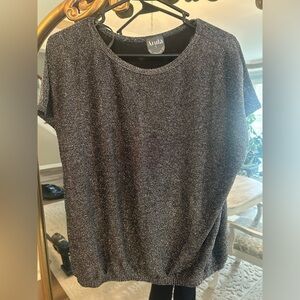 ARULA Black/Silver Sparkly Relaxed Blouse